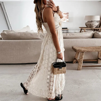 Off-Shoulder Lace Summer Dress